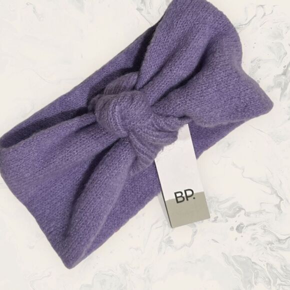 NWT Nordstrom BP. Bundle: multicolor Knit Beanie, Black Beanie and Purple Head B - Picture 3 of 4